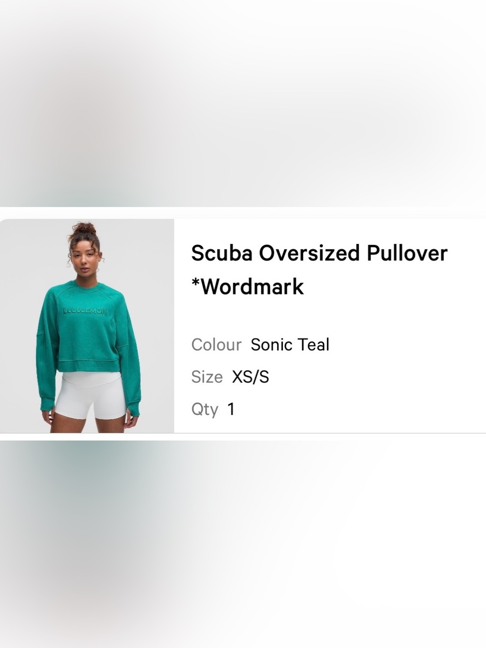 Lululemon Scuba Oversized Pullover *Wordmark in Sonic Teal